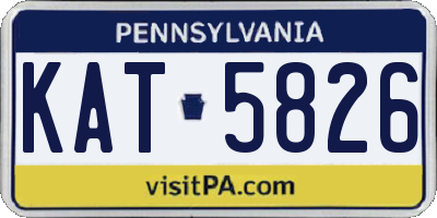 PA license plate KAT5826