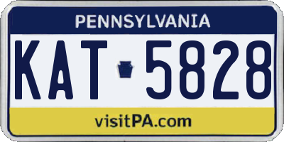 PA license plate KAT5828