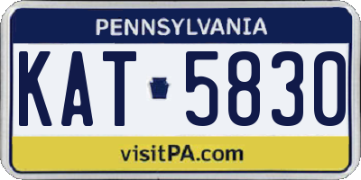 PA license plate KAT5830