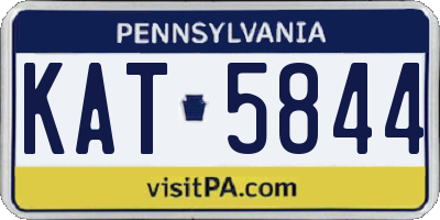 PA license plate KAT5844
