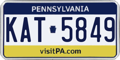 PA license plate KAT5849