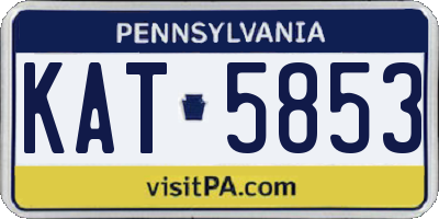 PA license plate KAT5853