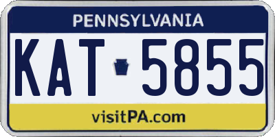 PA license plate KAT5855