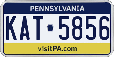 PA license plate KAT5856
