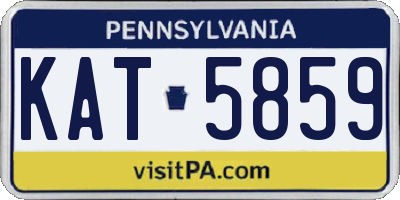 PA license plate KAT5859
