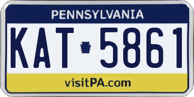 PA license plate KAT5861