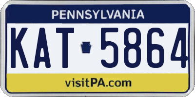PA license plate KAT5864