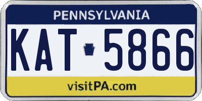 PA license plate KAT5866