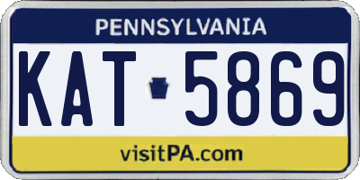 PA license plate KAT5869