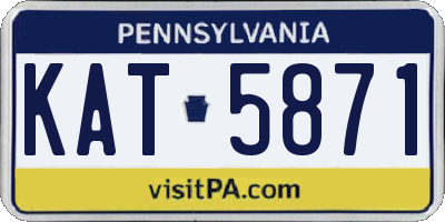 PA license plate KAT5871