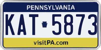 PA license plate KAT5873