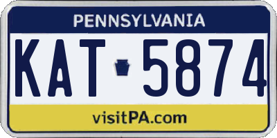 PA license plate KAT5874