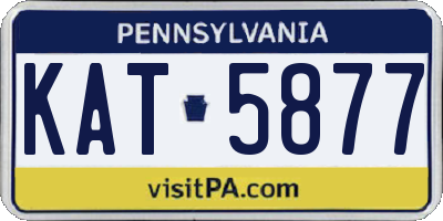 PA license plate KAT5877