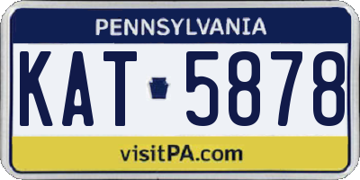 PA license plate KAT5878