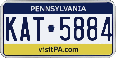 PA license plate KAT5884