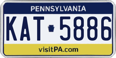 PA license plate KAT5886