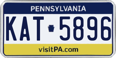 PA license plate KAT5896