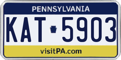 PA license plate KAT5903