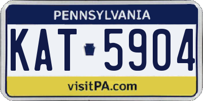 PA license plate KAT5904