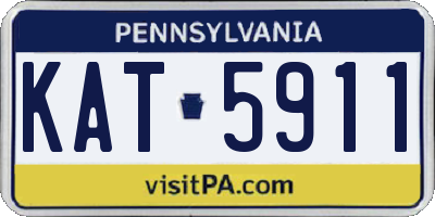 PA license plate KAT5911