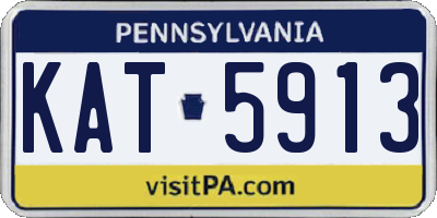 PA license plate KAT5913