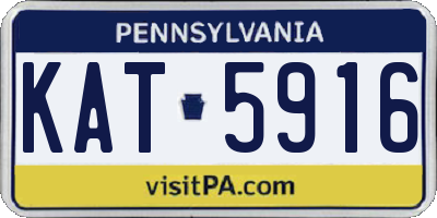 PA license plate KAT5916