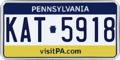 PA license plate KAT5918