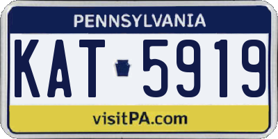 PA license plate KAT5919