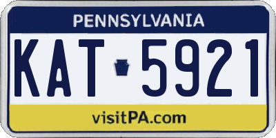 PA license plate KAT5921
