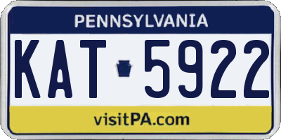 PA license plate KAT5922