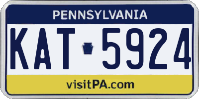 PA license plate KAT5924
