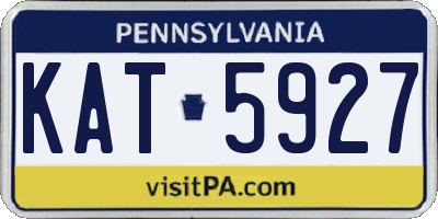PA license plate KAT5927
