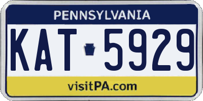 PA license plate KAT5929