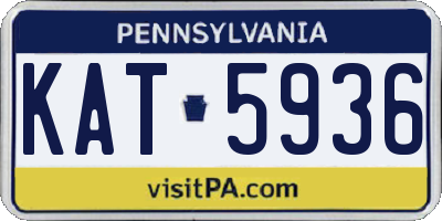 PA license plate KAT5936