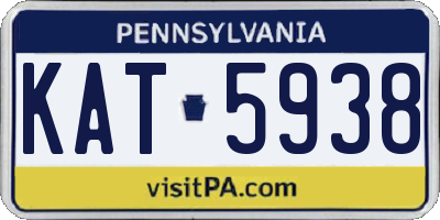 PA license plate KAT5938