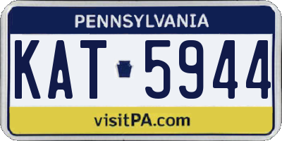PA license plate KAT5944