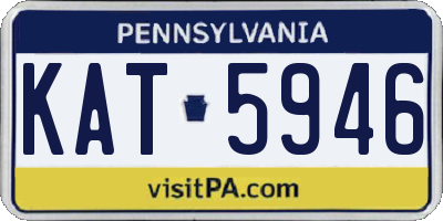 PA license plate KAT5946