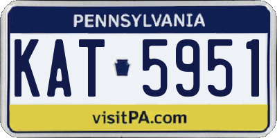 PA license plate KAT5951
