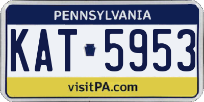 PA license plate KAT5953