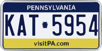 PA license plate KAT5954