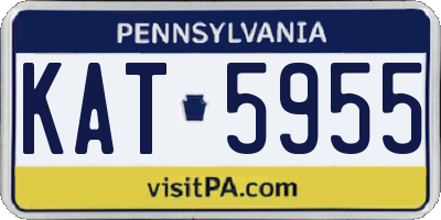 PA license plate KAT5955