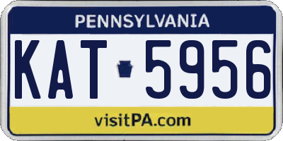 PA license plate KAT5956