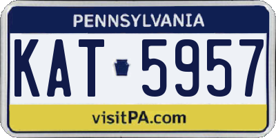 PA license plate KAT5957