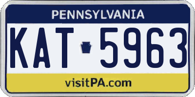 PA license plate KAT5963