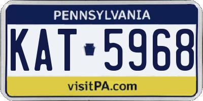 PA license plate KAT5968