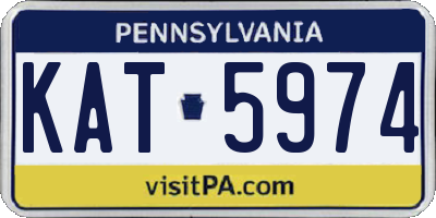 PA license plate KAT5974