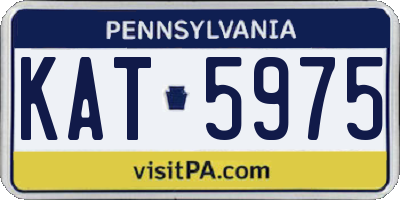 PA license plate KAT5975