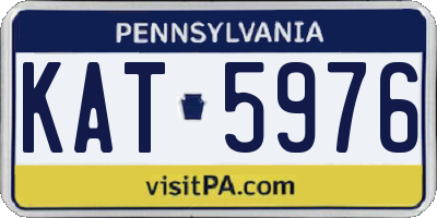 PA license plate KAT5976