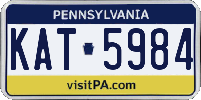PA license plate KAT5984