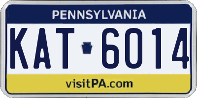 PA license plate KAT6014